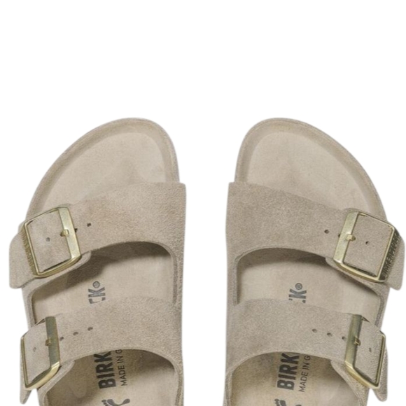 Birkenstock Arizona Sandels Suede Leather - Taupe Size 40 - Picture 3 of 16